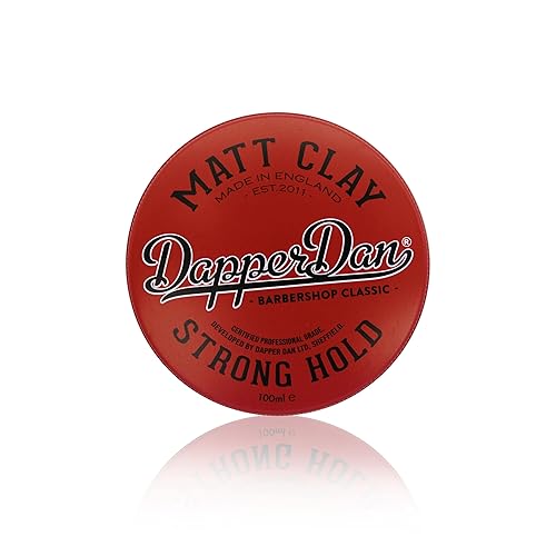 Arcilla mate de fijación fuerte de Dapper Dan Productos para el cabello para hombre acabado mate Azafrán ahumado y arcilla para el cabello