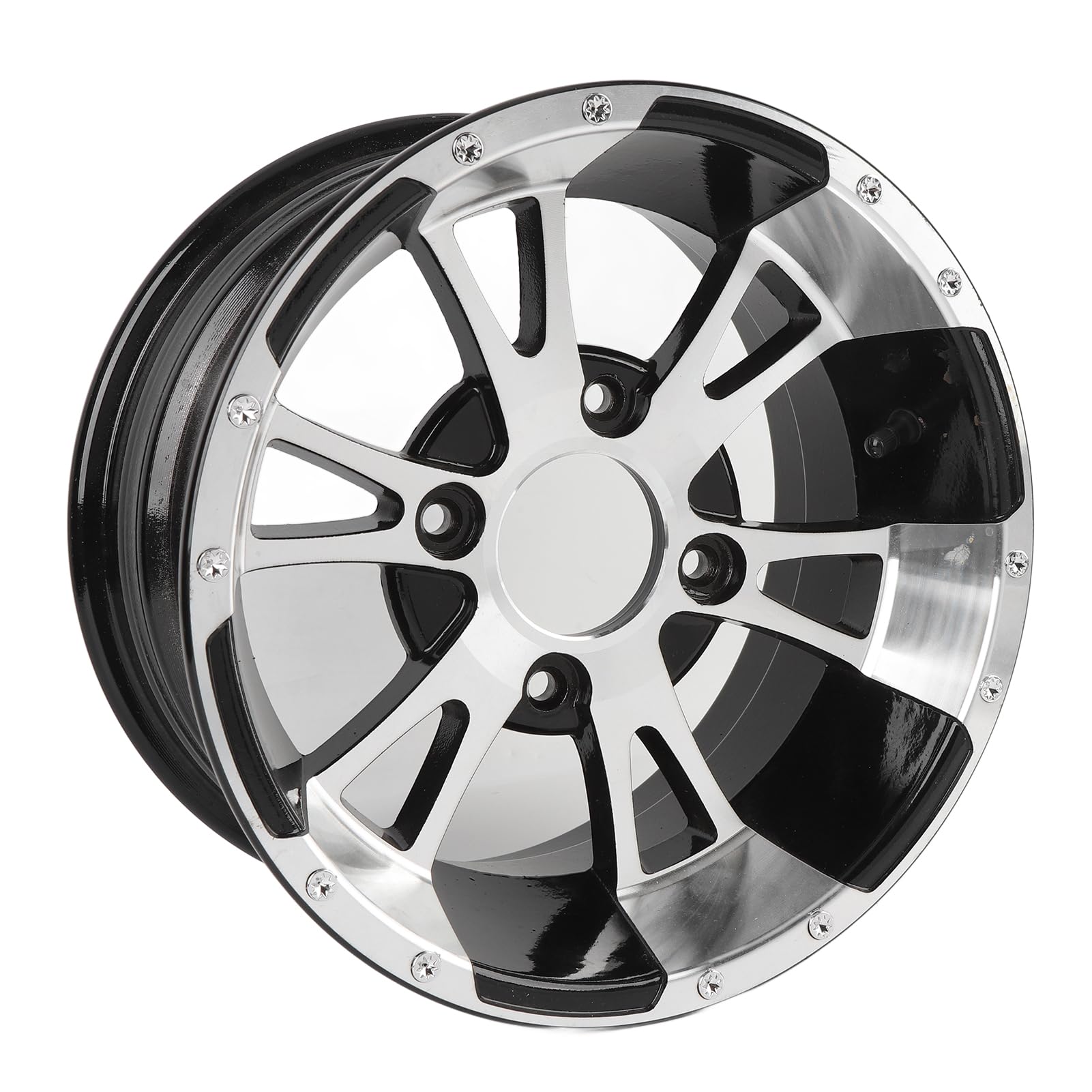 Aramox Obręcz Koła ze Stopu Aluminium Używana do Gokartów i Wózków ATV 12 Cali 25x8-12 26/9-12 Heavy Duty 4 Otwory o Dużej Nośności