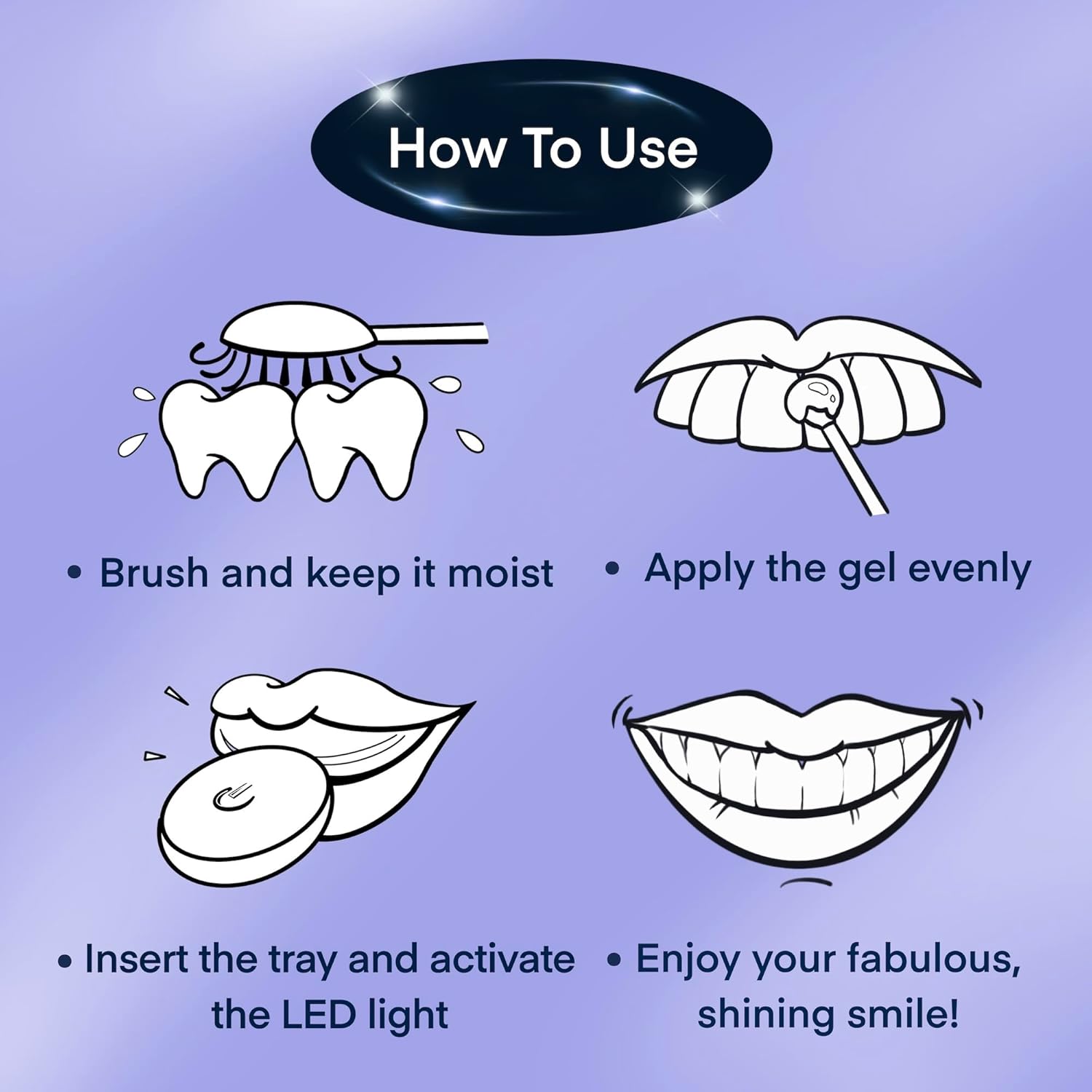 American Teeth Whitening Kit, Teeth Whitening Gel, Pen, Whitening Trays with LED, 25 Uses, Whiten Up to 8 Shades in 1 Week, Powerful Teeth Whitener