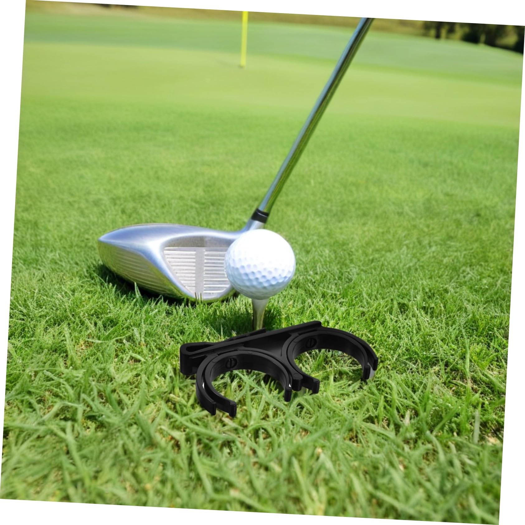 Porte-balles de Golf Rotatif Pliable en Plastique Noir Lot de 5 Clips Doubles