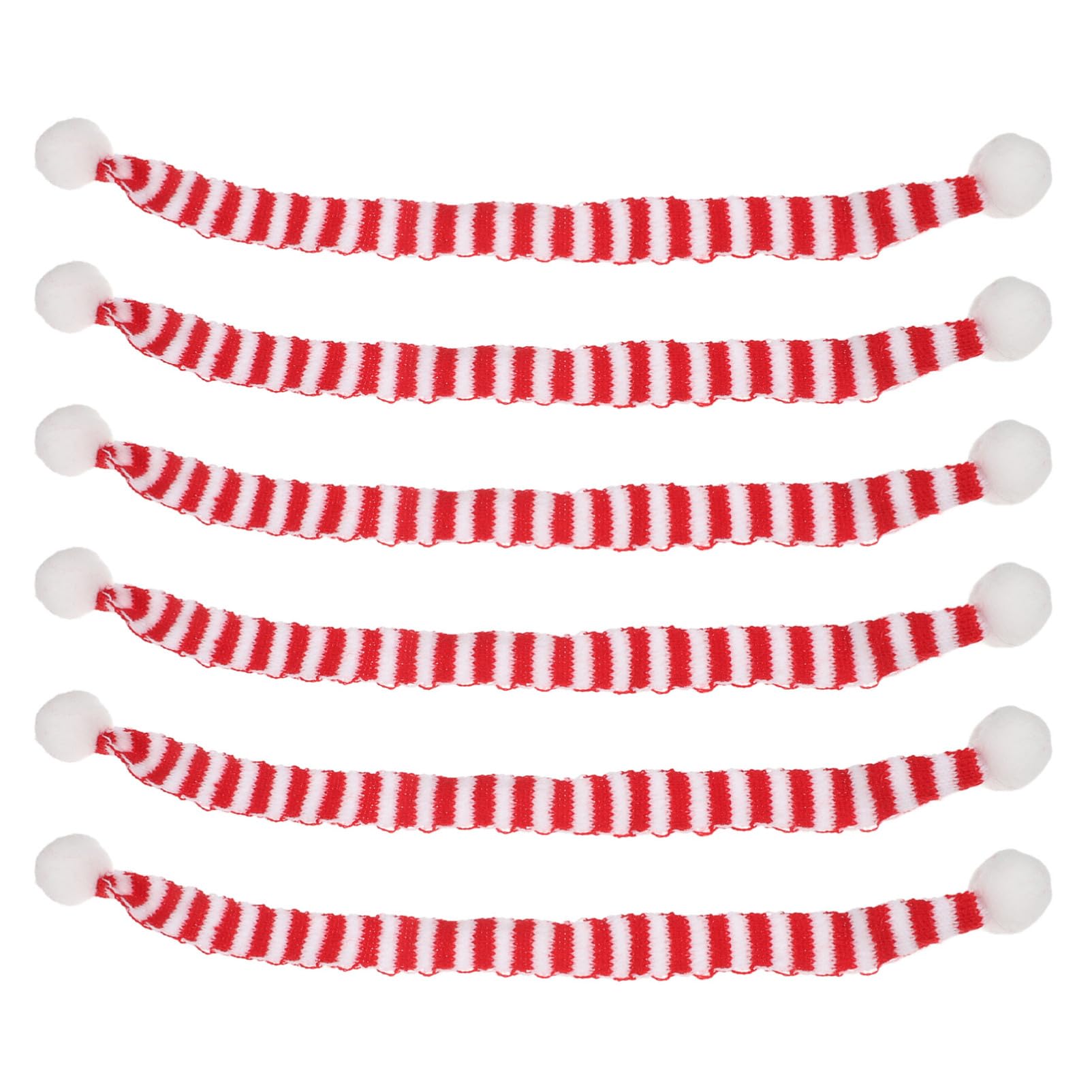 Ipetboom Mini Sciarpe Natalizie per Bottiglie Decorazioni Rosse e Strisce per Natale Accessori Festivi per Decorare La Casa e gli Ospiti