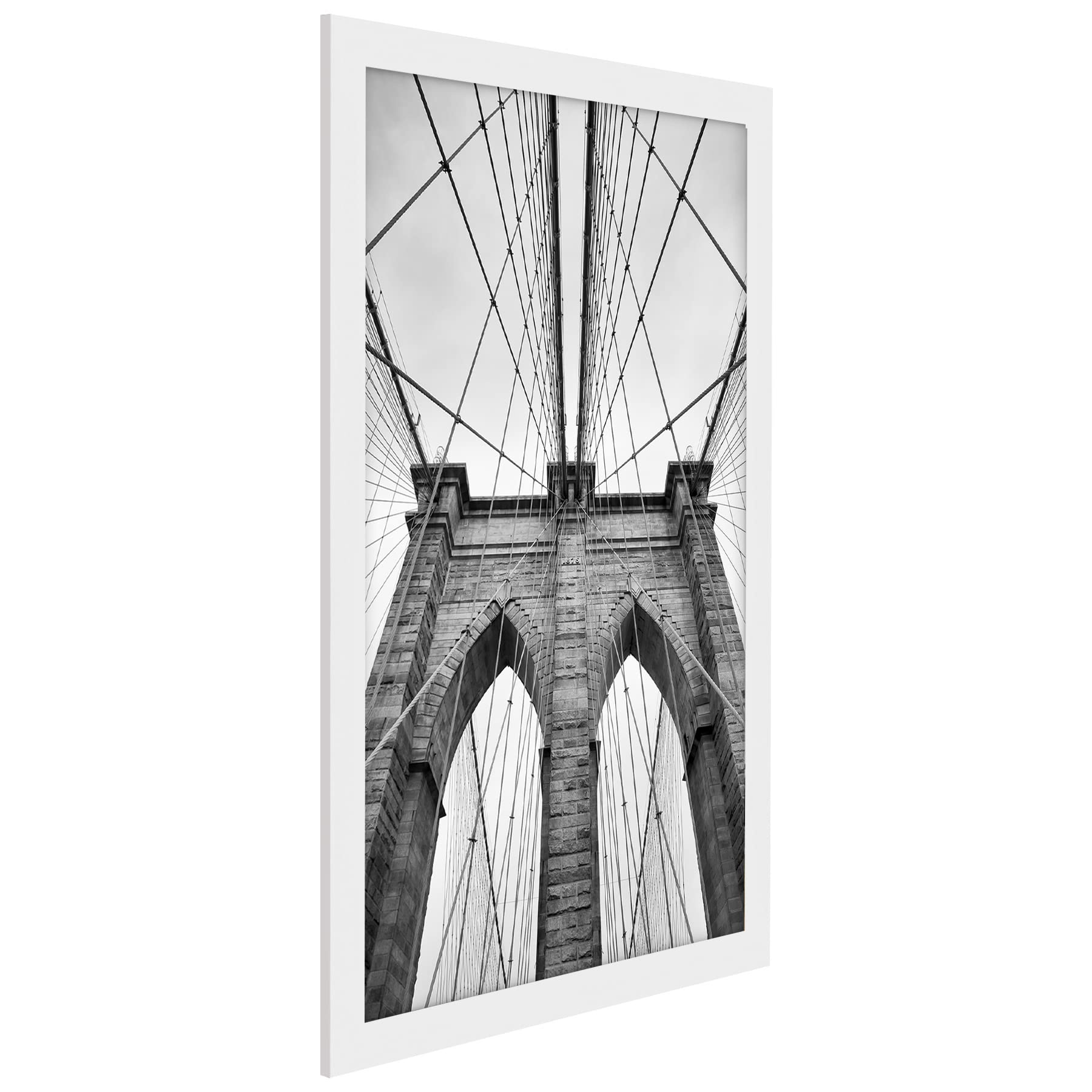 Americanflat 20x30 Poster Frame in White - Composite Wood with Polished Plexiglass - Horizontal and Vertical Formats for Wall with Included Hanging Hardware