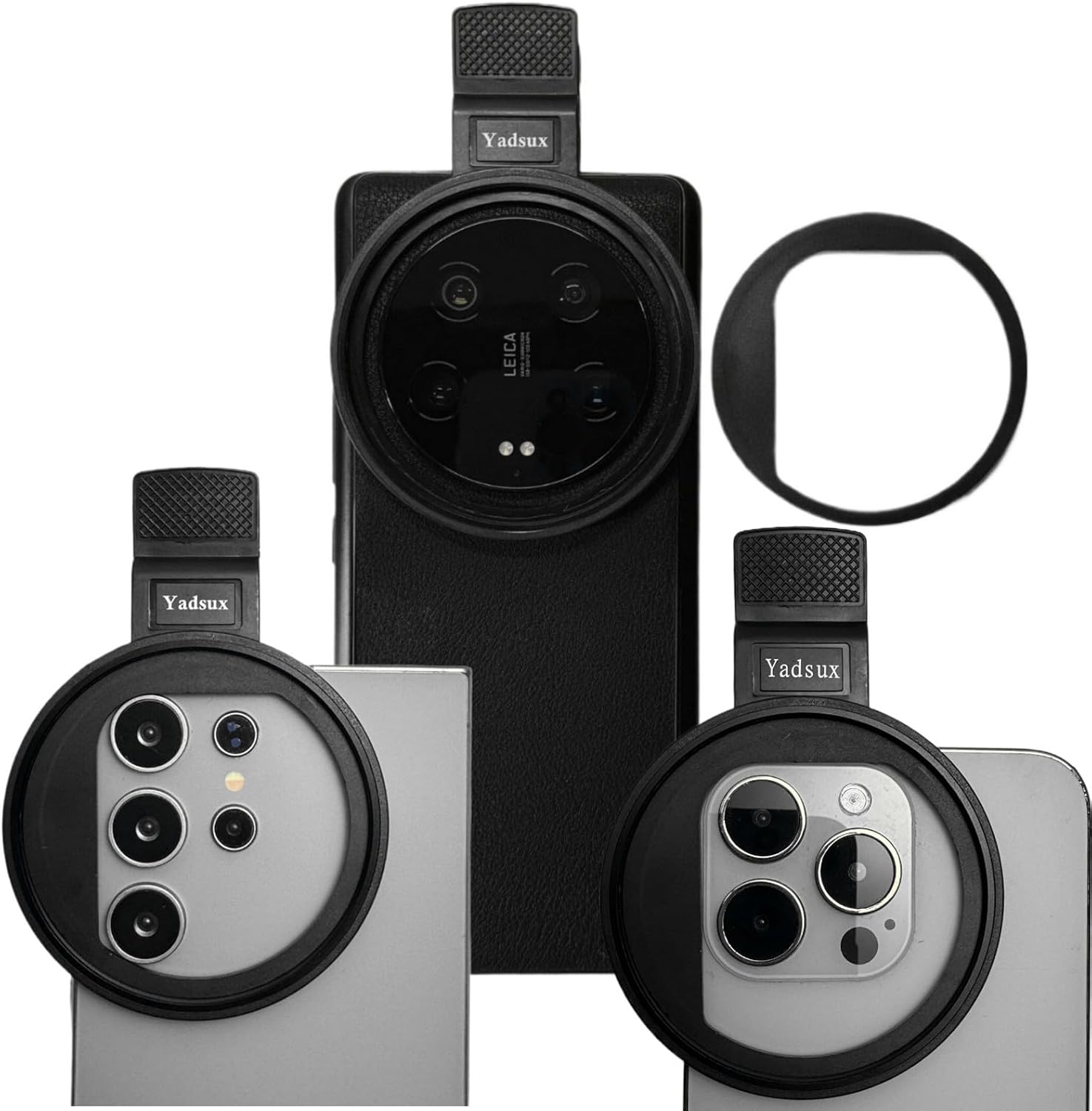 67mm Clip-on Phone CPL Polarizer Filter Lens for Samsung24,23,22 iPhone16,15,14, and Other Smart Phones, Equipped with Detachable Right Angle Shading Board, Applicable to All Mobile Phone Cameras