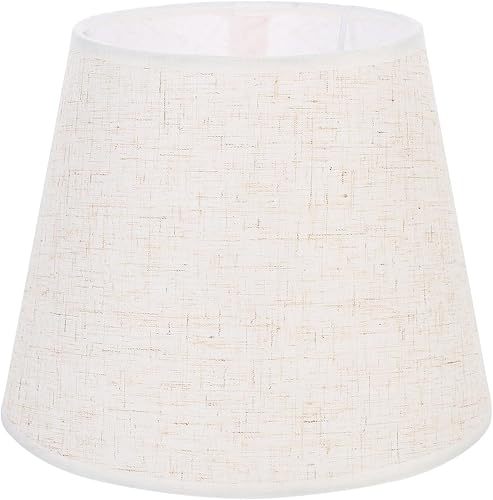 Vista 81 de GANAZONO Pantallas de lámpara de tambor – Pantalla de tela para lámpara de mesa/lámpara colgante de suelo, lino natural hecho a mano clásico moderno