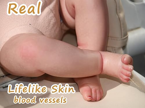 Miniatura 7 de Anano Muñecas de bebé Reborn Maddie de 20 pulgadas, muñeca de bebé realista de silicona, muñeca Reborn de la vida real, muñecas realistas de cuerpo