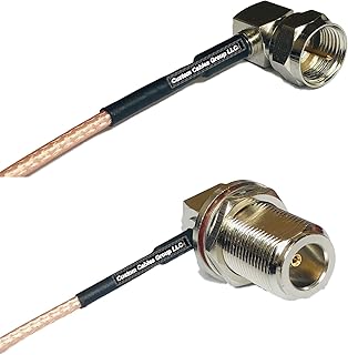 1 feet RG316 F Male Angle to N Female Bulkhead Angle RF Pigtail Coaxial Cable