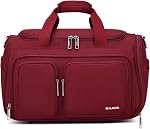 MILADA Underseat Carry On Luggage Bags for Travel Lightweight Foldable Carry On Bags for Airplanes Small Duffle Bag for Men Women TSA Approved Underseat Bag Travel Tote Bags, Burgundy