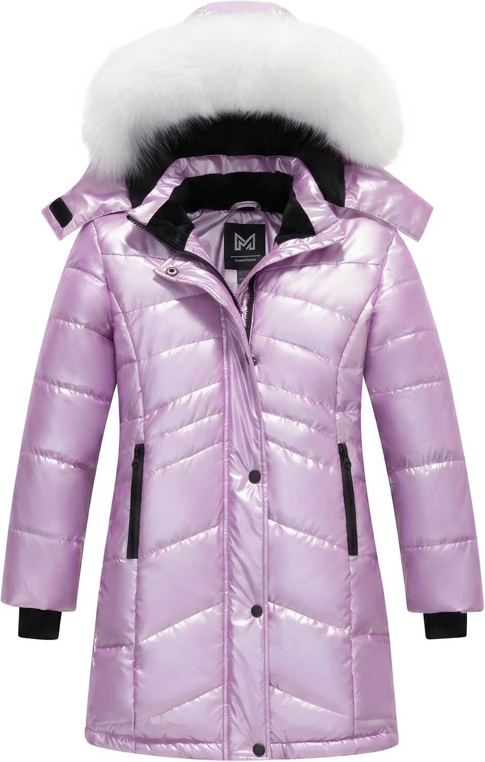 GGleaf Girls' Winter Coat Insulated Long Quilted Puffer Jacket Snow Parka