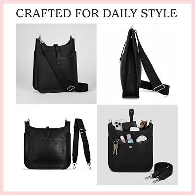 Vegan Leather Shoulder Bag for Women - Stylish Lightweight Crossbody Bag with Microfiber Lining