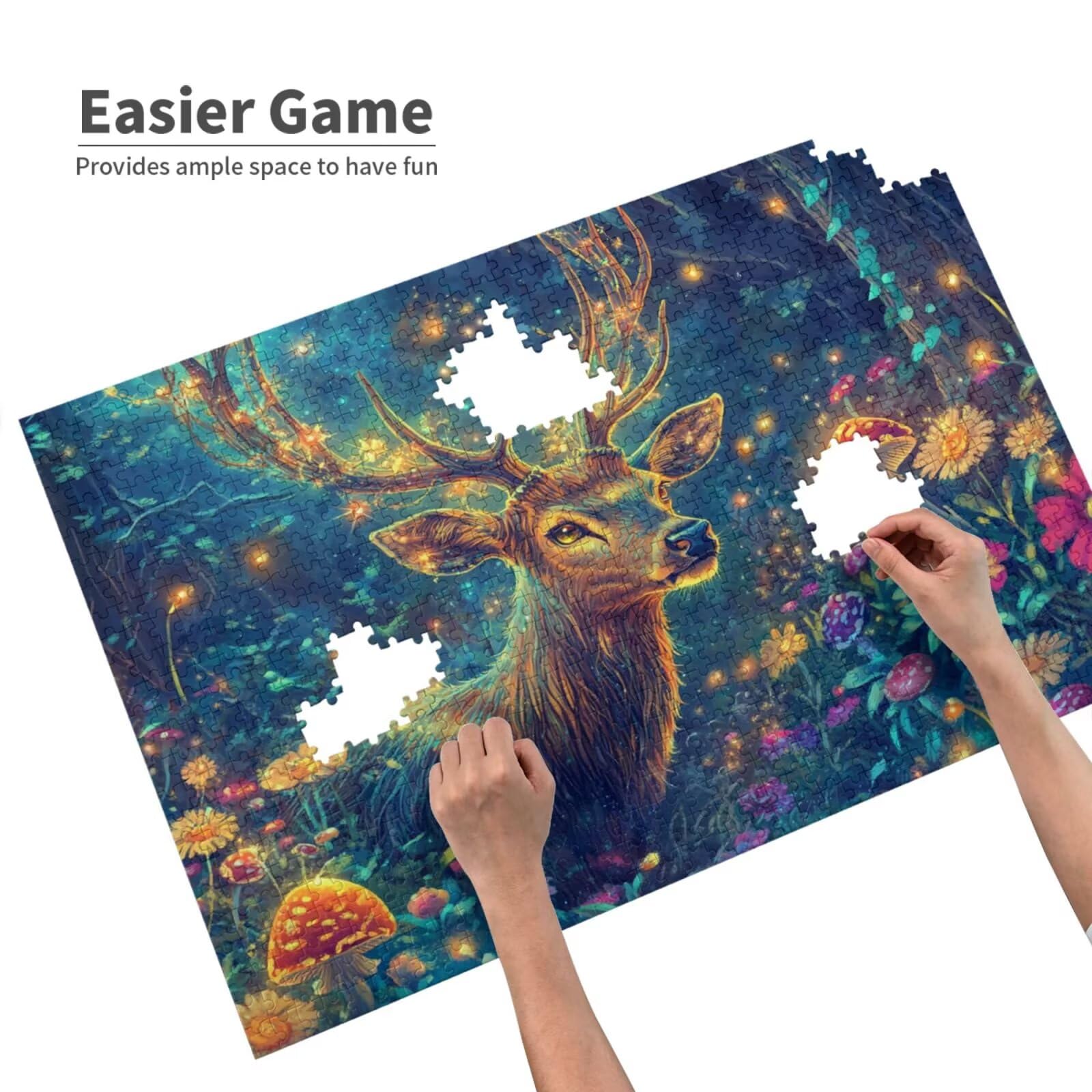 Puzzle las, 3000 elementów, sarny, puzzle dla dorosłych, z pudełkiem na prezent, "zrób to sam", duże drewniane puzzle dla dorosłych, gra zręcznościowa dla całej rodziny, prezenty dla kobiet, rozmiar