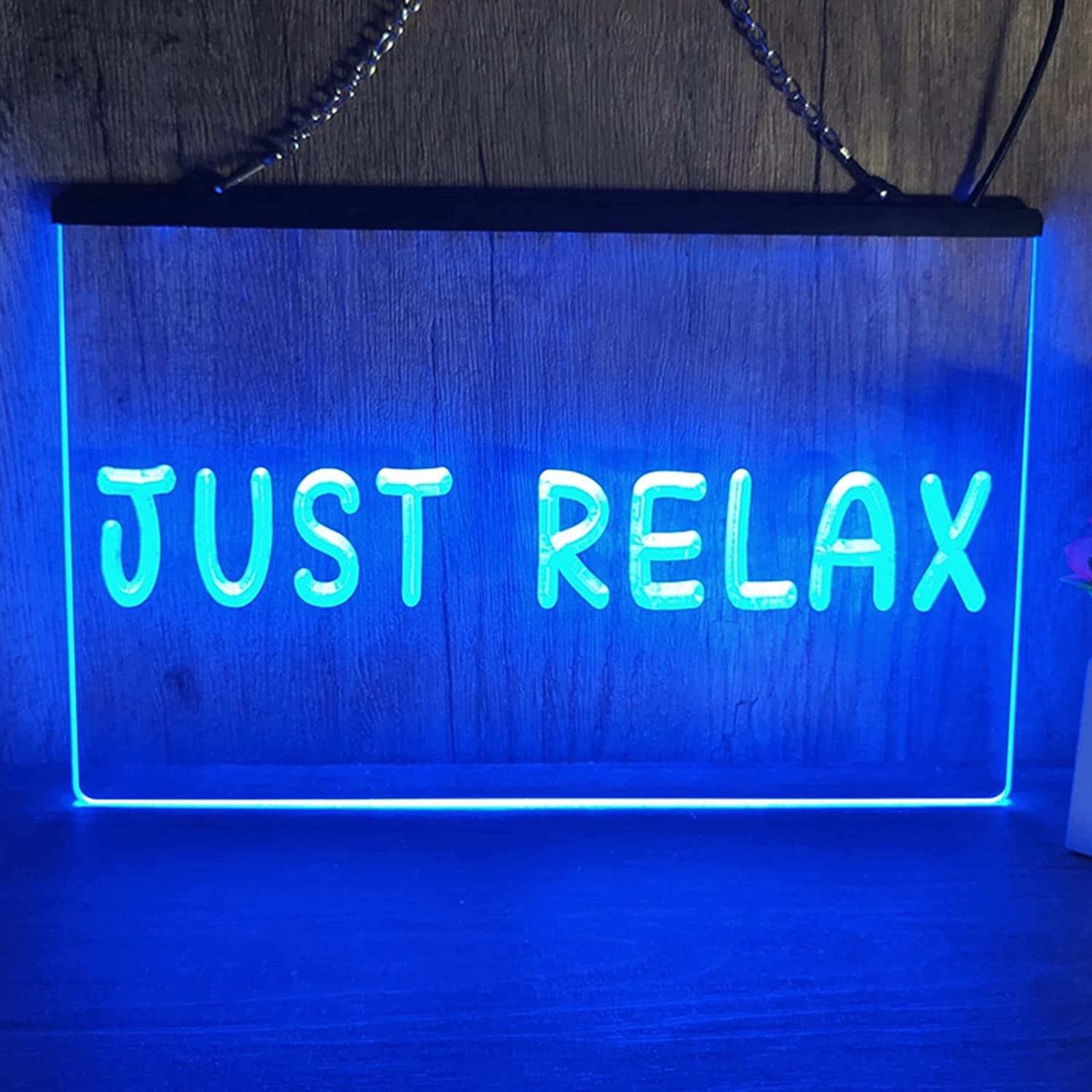 Néon LED fête et anniversaire bleu lampe USB déco chambre ado 30x20 cm