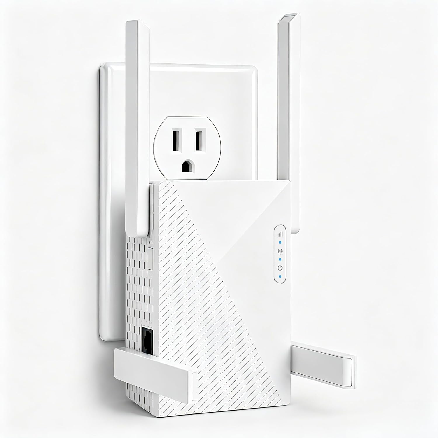 WiFi Extender Signal Booster, Ultra Fast 1200Mbps WiFi Extender with Ethernet Port for Home Covers Up Seamless Coverage Up to 10000 Sq. Ft. with Dual-Band Boost (White)