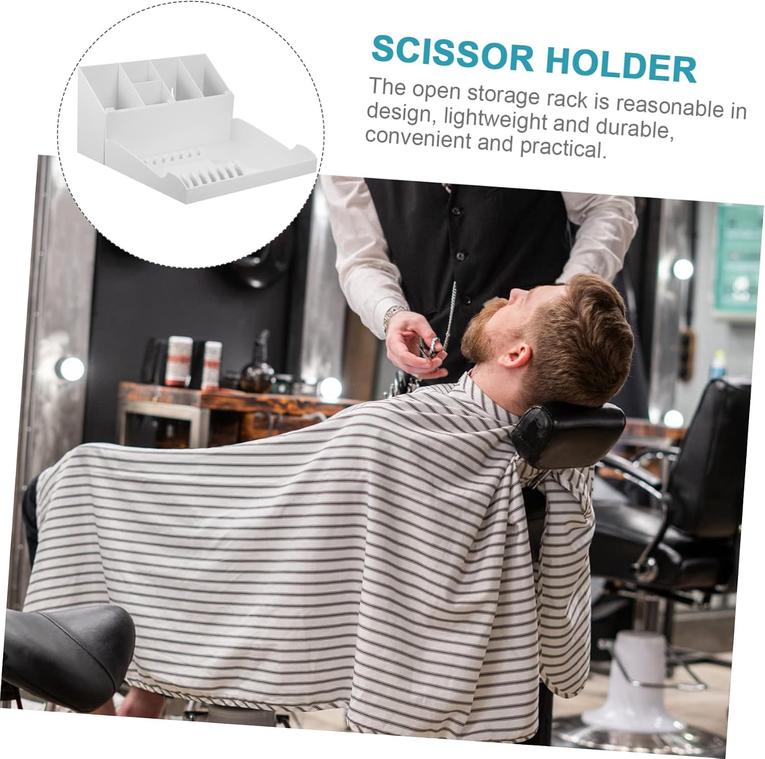 CALLARON Hair Stylist Essential Set Hairdressing Tool Organizer Barber Scissors Clips Box Salon Accessory Storage