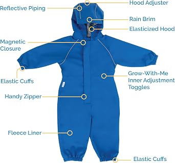 JAN & JUL Cozy-Dry Snow & Rain Play Suit for Toddlers
