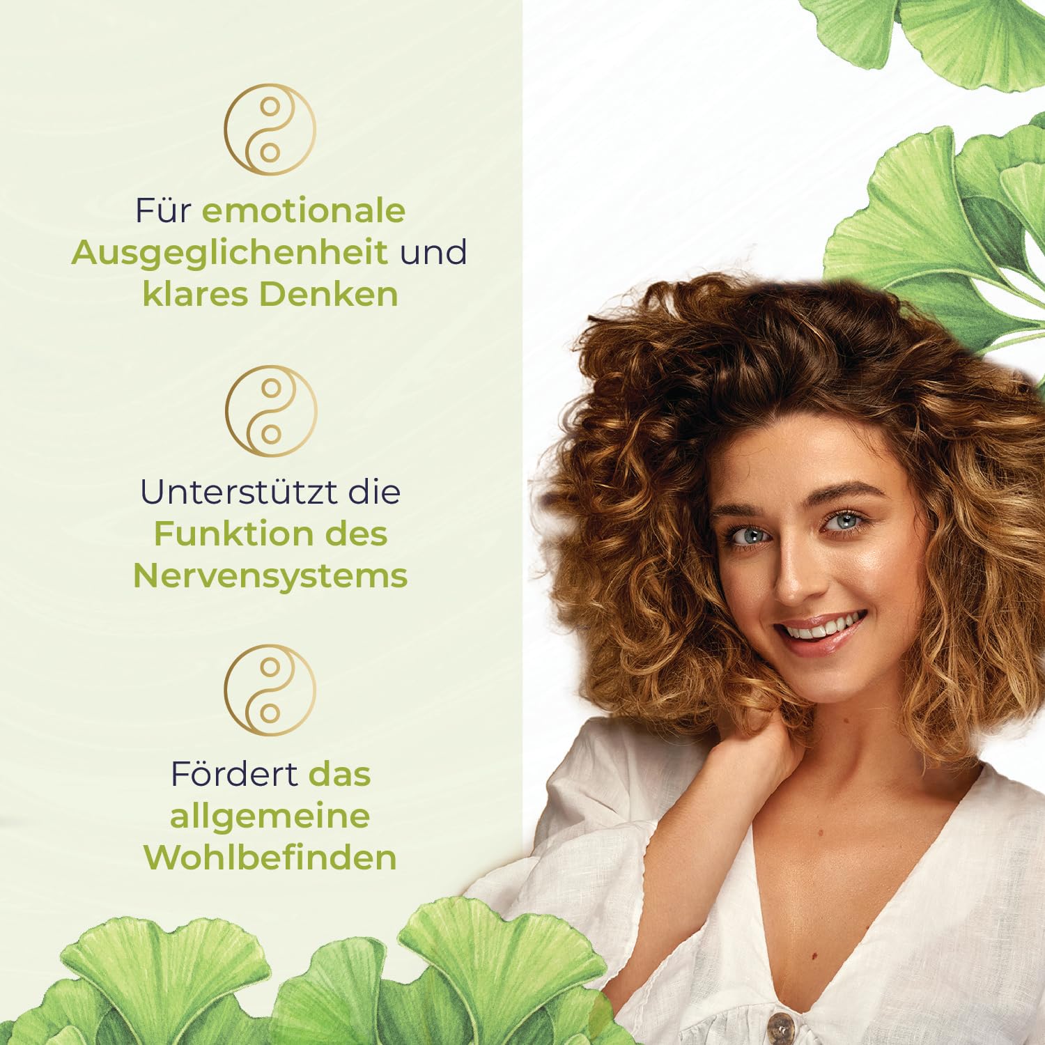Ginkgo Biloba 6000mg pro Kapsel (50:1 Extrakt) Hochdosiert - mit Ashwagandha und Vitamin B Komplex - Premium Ginko für Gedächtnis und Konzentration - 90 Kapseln - Premium, Vegan, Laborgeprüft