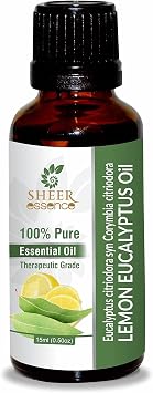 Lemon Eucalyptus Oil Eucalyptus Citriodora Syn Corymbia Citriodora Essential Oil 100% Pure Natural Undiluted Uncut Therapeutic Grade Oil 0.33 FL.OZ