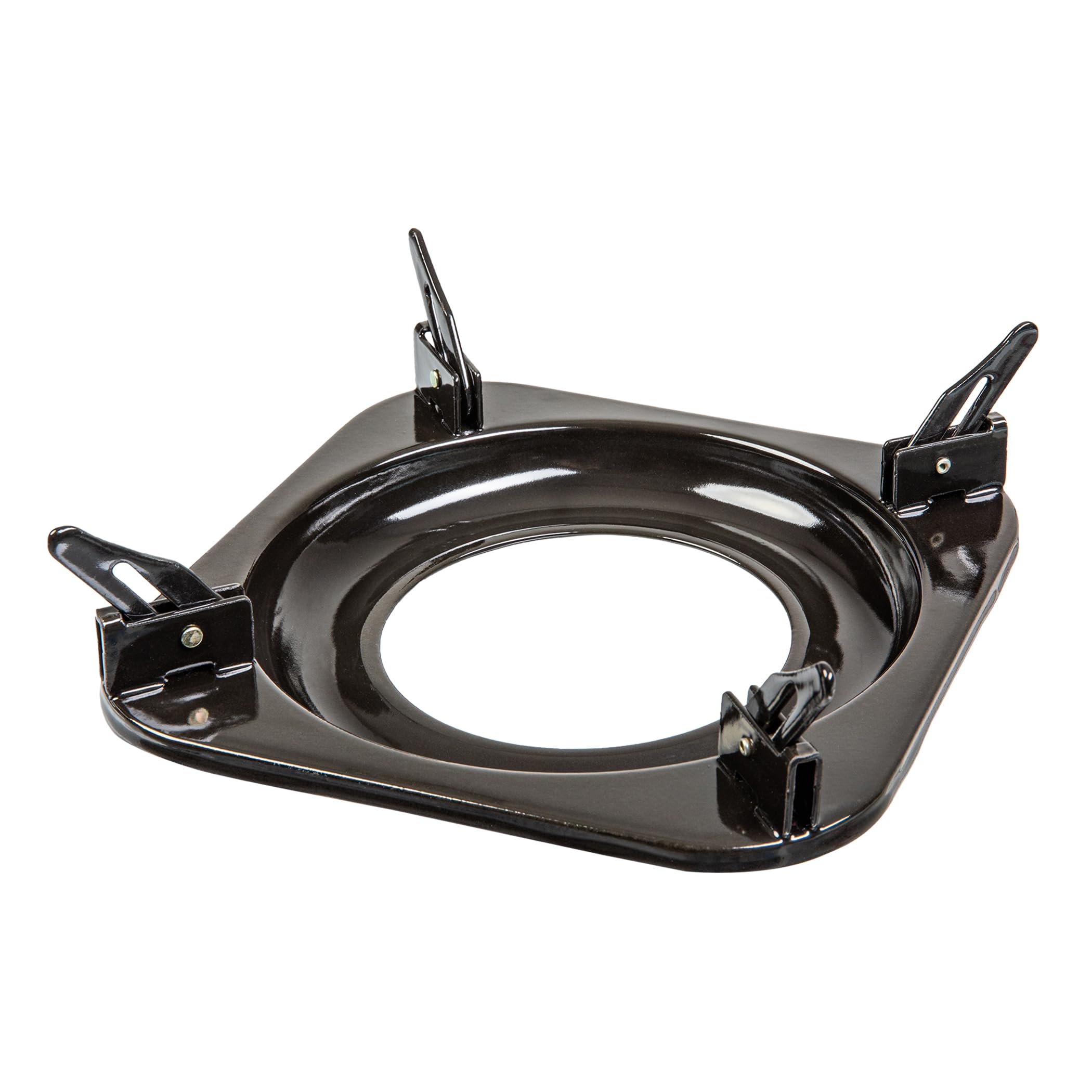 Gaskocher Edelstahl Campingkocher mit 5,5 kW Leistung, Piezozündung, Zündsicherung, 150 cm Gasschlauch, Druckminderer 50 mbar, Pfannenständer aus Emaille (1-flammig)