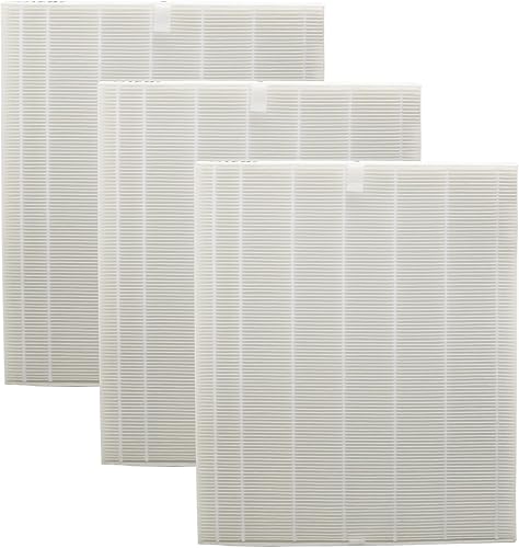 Smilyan 116130 Filtro H de repuesto True HEPA para purificador de aire Winix 5500-2 y AM80, paquete de 3 filtros HEPA solamente (3 filtros Hepa)