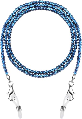 humlbird Mask Lanyard Eyeglasses Chain Healing Crystal Beaded Sunglasses Chains with Pearl for Women