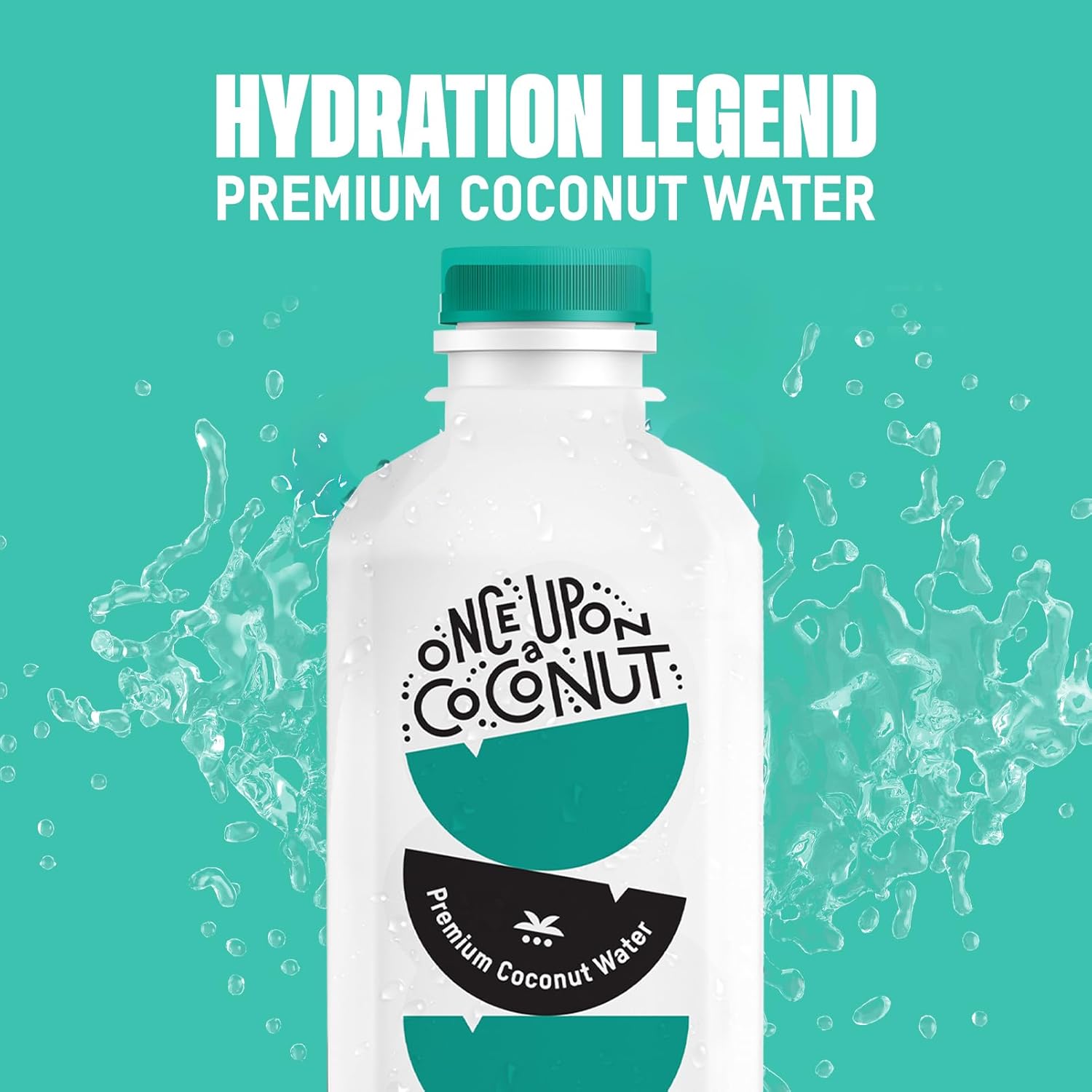 Once Upon a Coconut Premium Coconut Water 1L - Low Calorie All-Natural Drink with Electrolytes - Non-GMO - Gluten-Free - 33.8 Fl Oz (Pack of 12)