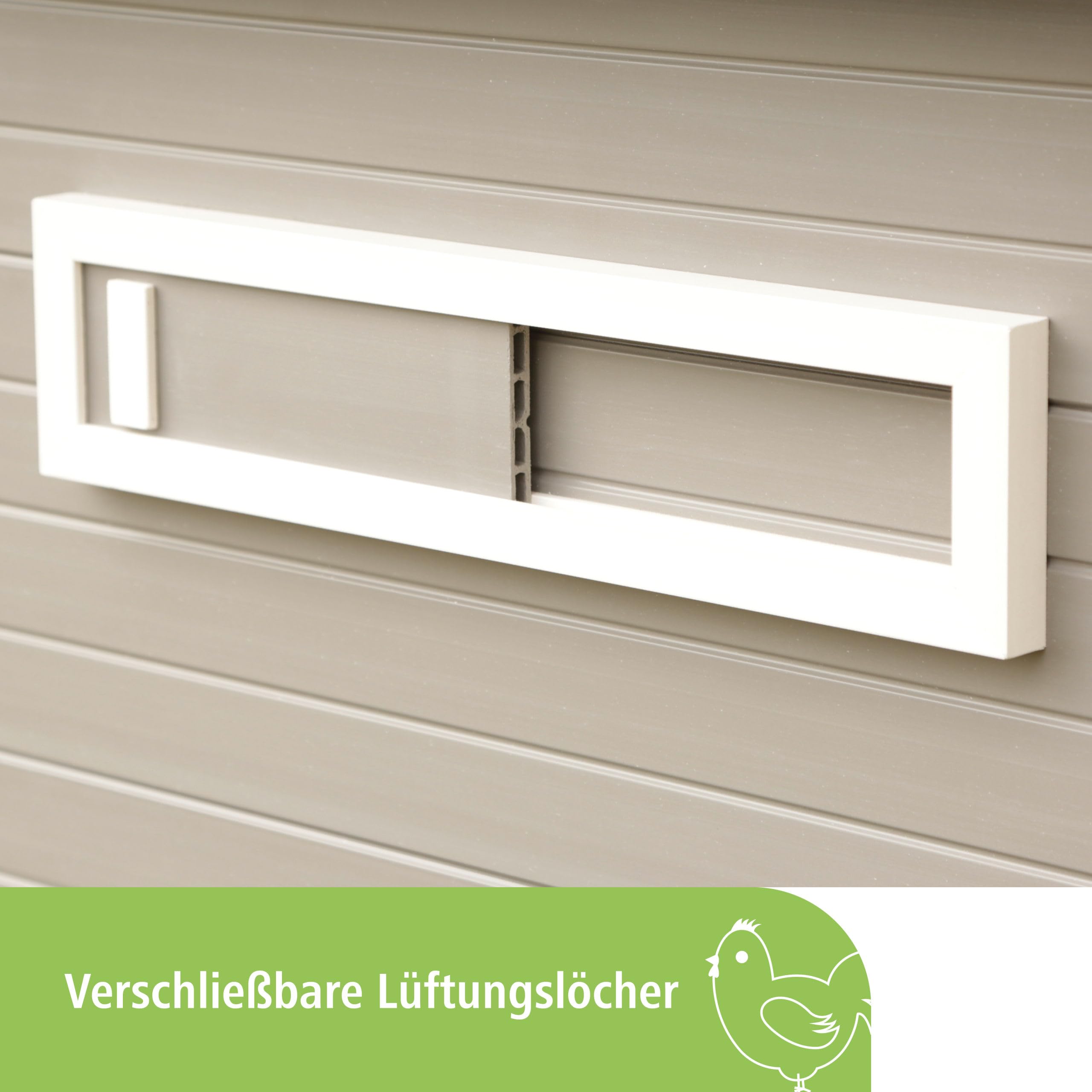 Kerbl Hobbyfarming ECO-Kunststoffstall für Hühner, Hühnerstall, 137x73x83cm, wetterfest, nachhaltiges Material, einfache Pflege, langlebig