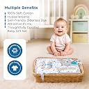 Mee Mee New Born Basket Baby Gift Set | Soft Cotton Clothing Essentials for Infants/Baby Girls, Boys | Baby Shower Clothing Hamper | 8 Pieces | (Square, Grey) gallery image