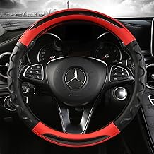 Steering Wheel Cover Car Steering Cover Fits 38 cm Universal Light Vehicle Regular Car Stylish Stain-Resistant Slip-Resistant All-Season Steering Protection Cover Custom Interior Parts