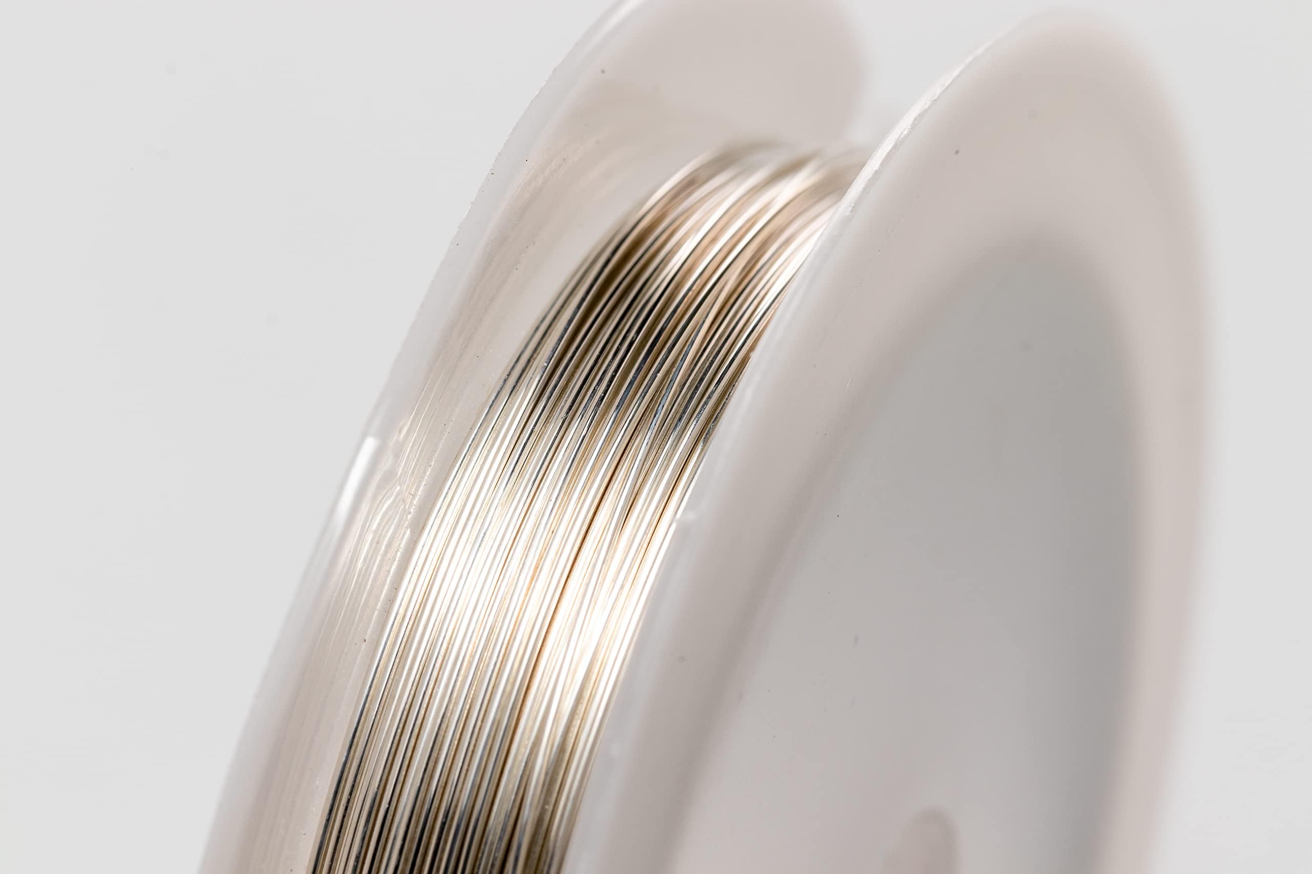 Draht aus 925er Sterlingsilber, halbrund, halbrund, hergestellt in den USA, 7,6 m CRAFT WIRE