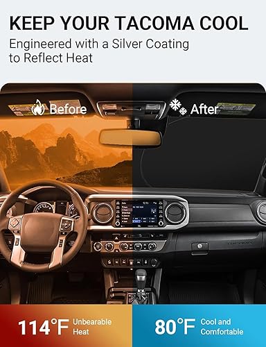 Vista 506 de Proadsy Parasol para parabrisas para BMW X1 F48 2016-2022 de 4 capas plegable, protector de parasol frontal que bloquea los rayos UV y mantiene