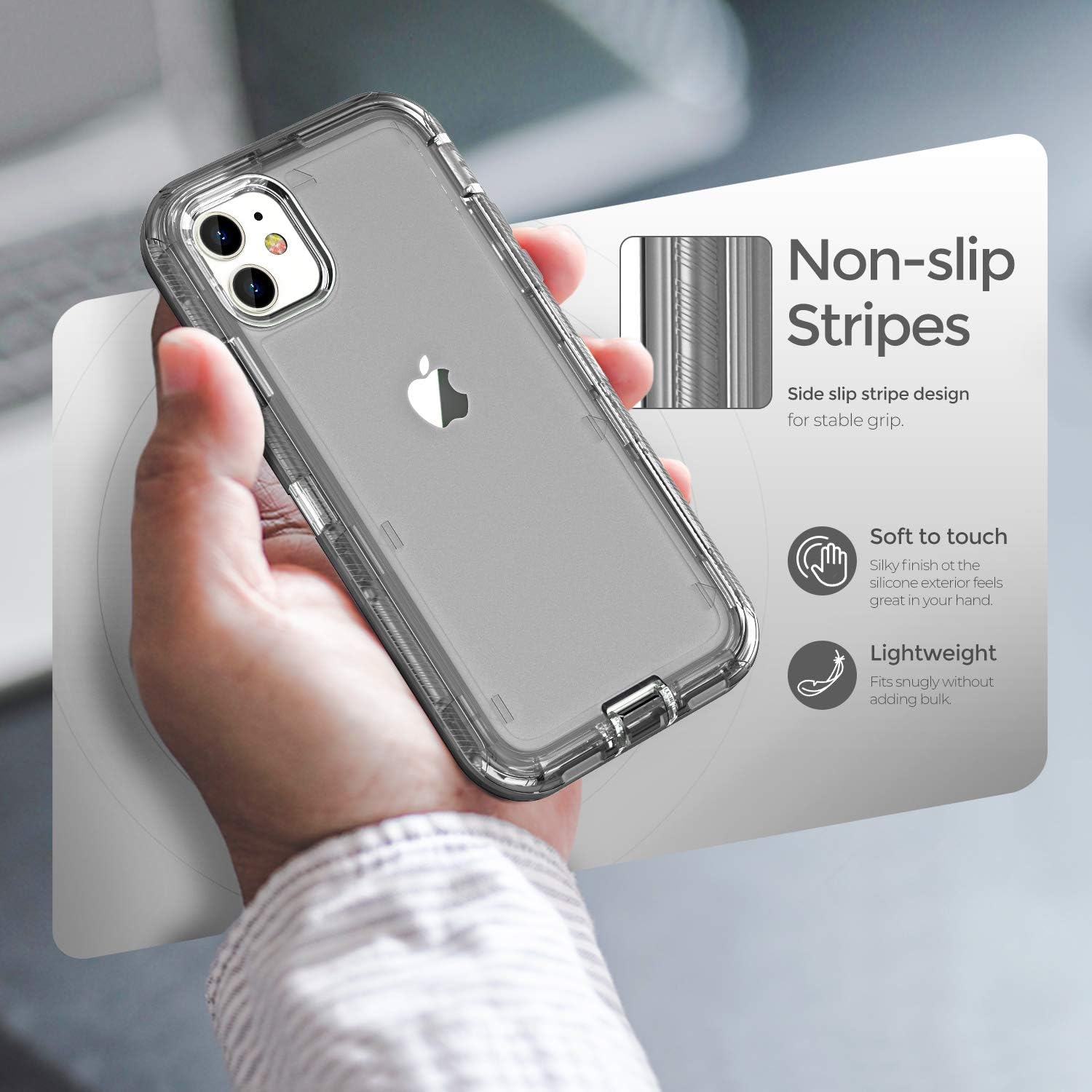Get Cheap Price ORIbox Case Compatible with iPhone 11 pro max Case, Heavy Duty Shockproof Anti-Fall Clear case