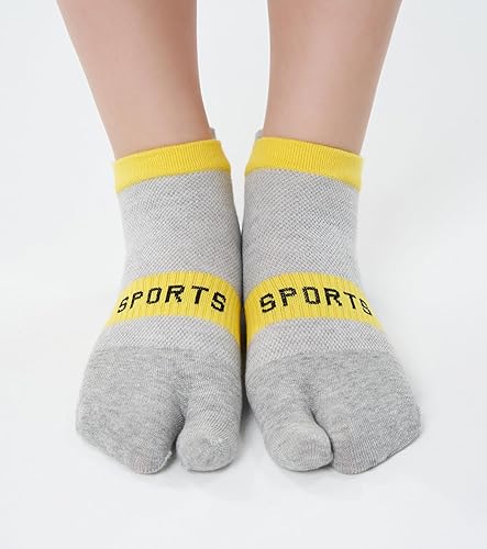 Miniatura 2 de Calcetines Tabi para hombre con puntera dividida, punta grande, de algodón, atlético, paquete de 6 unidades