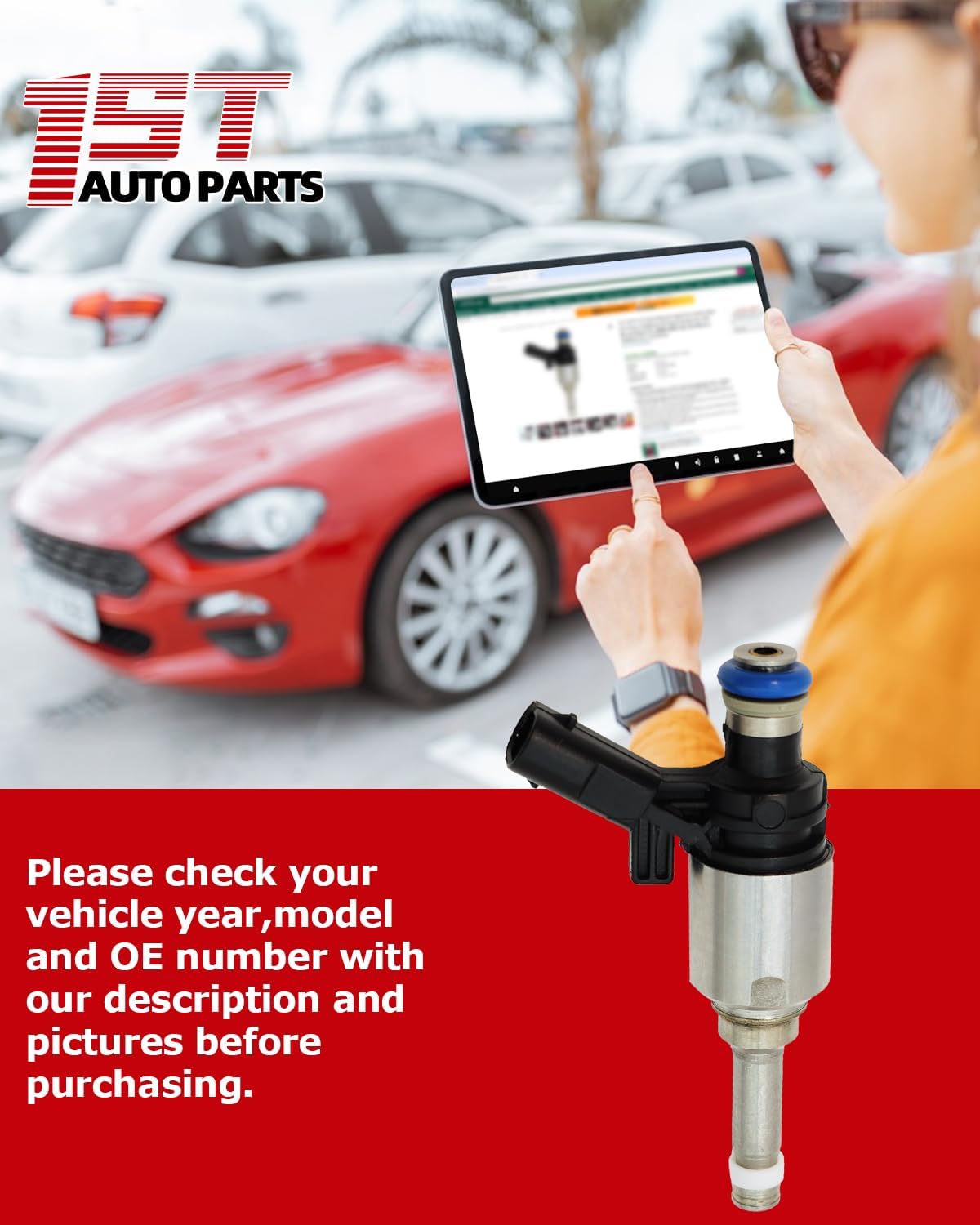 1ST 06L906036C 1PCS Fuel Injectors for Audi A3 2015-2016, for Seat Leon 2014-2015, for Volkswagen Golf 2015-2018, Replaces OE: 06L906036J 06L906036AG