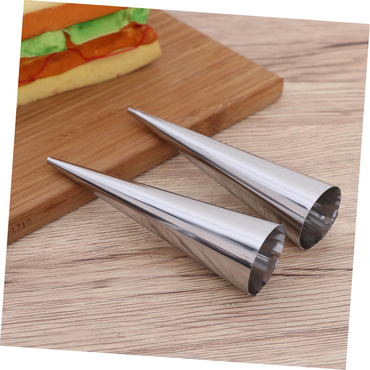 CIYODO 6pcs Stainless Steel Croissant Molds Horn Baking Tools Easy Pastry Molds for Filling Jam for Home Baking