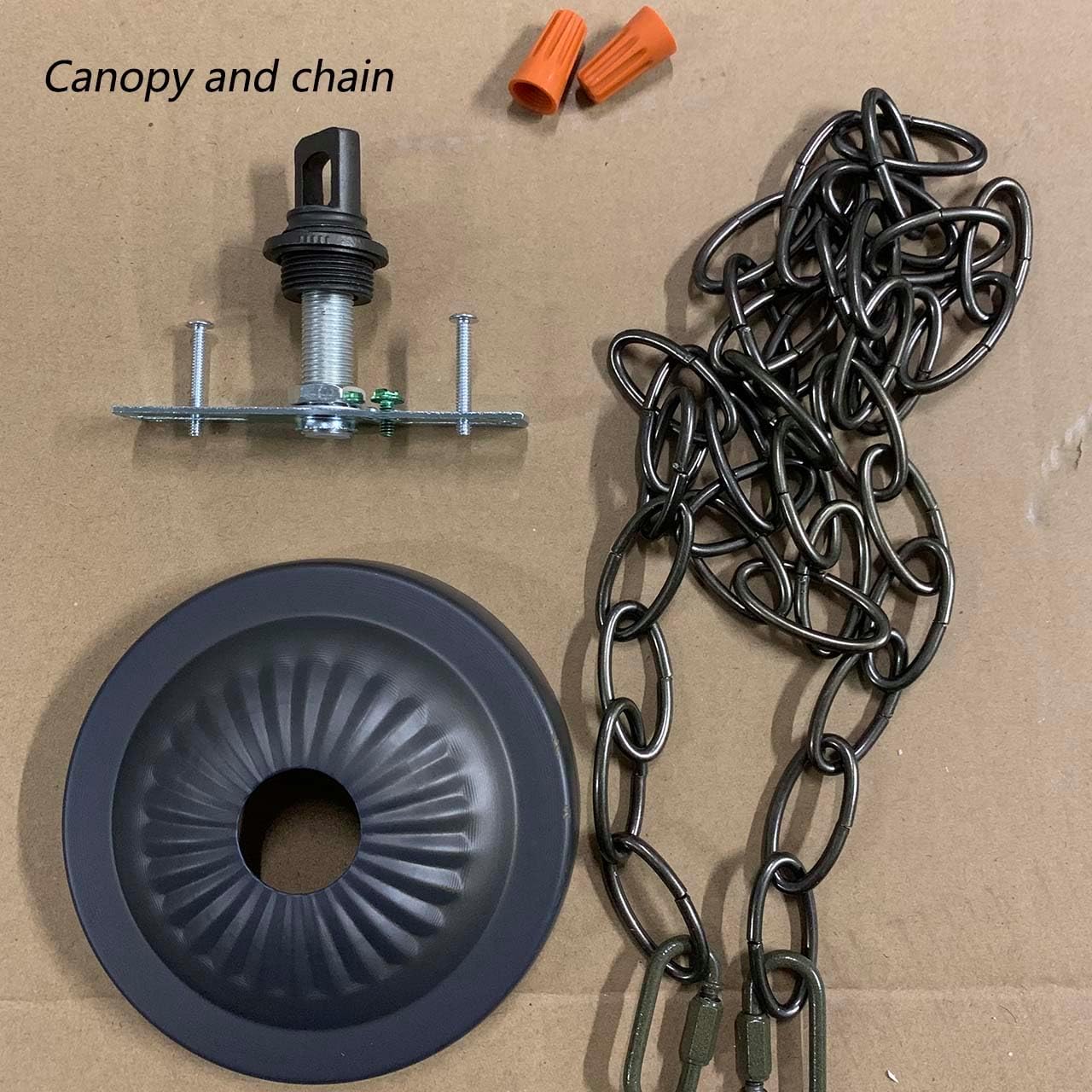 Bieye L10762 Grape Tiffany Style Stained Glass Ceiling Pendant Light with 18 inches Wide Shade, 3-Light, Hard-Wired