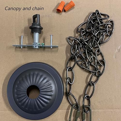 Miniatura 4 de Bieye L10762 - Lámpara colgante de techo estilo Tiffany con pantalla de 18 pulgadas de ancho, 3 luces, cableado duro