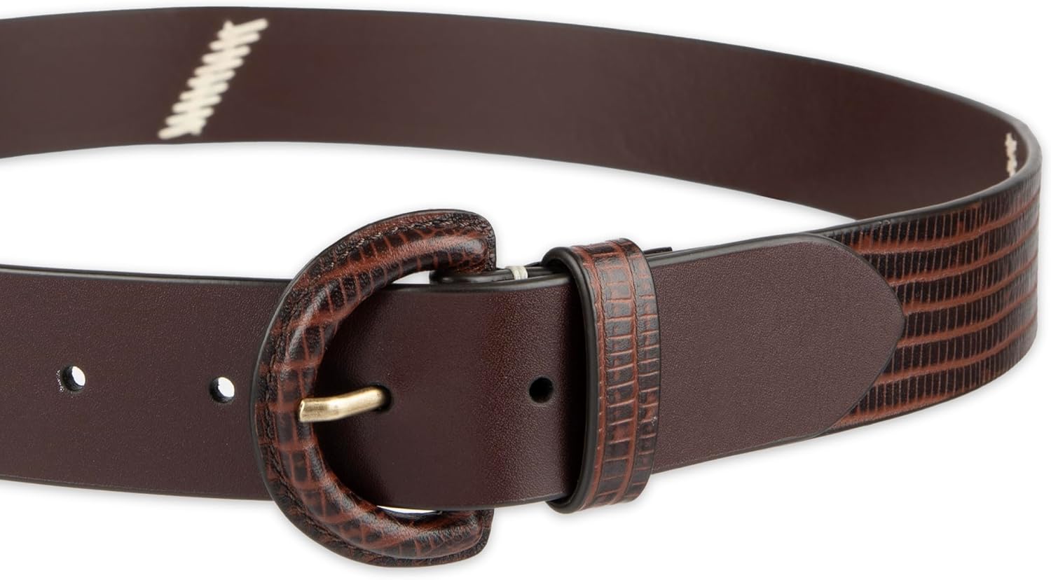 Cole Haan womens Genuine Leather Covered Buckle Wide Width Belt for Dresses, Jeans, Trousers - Image 3