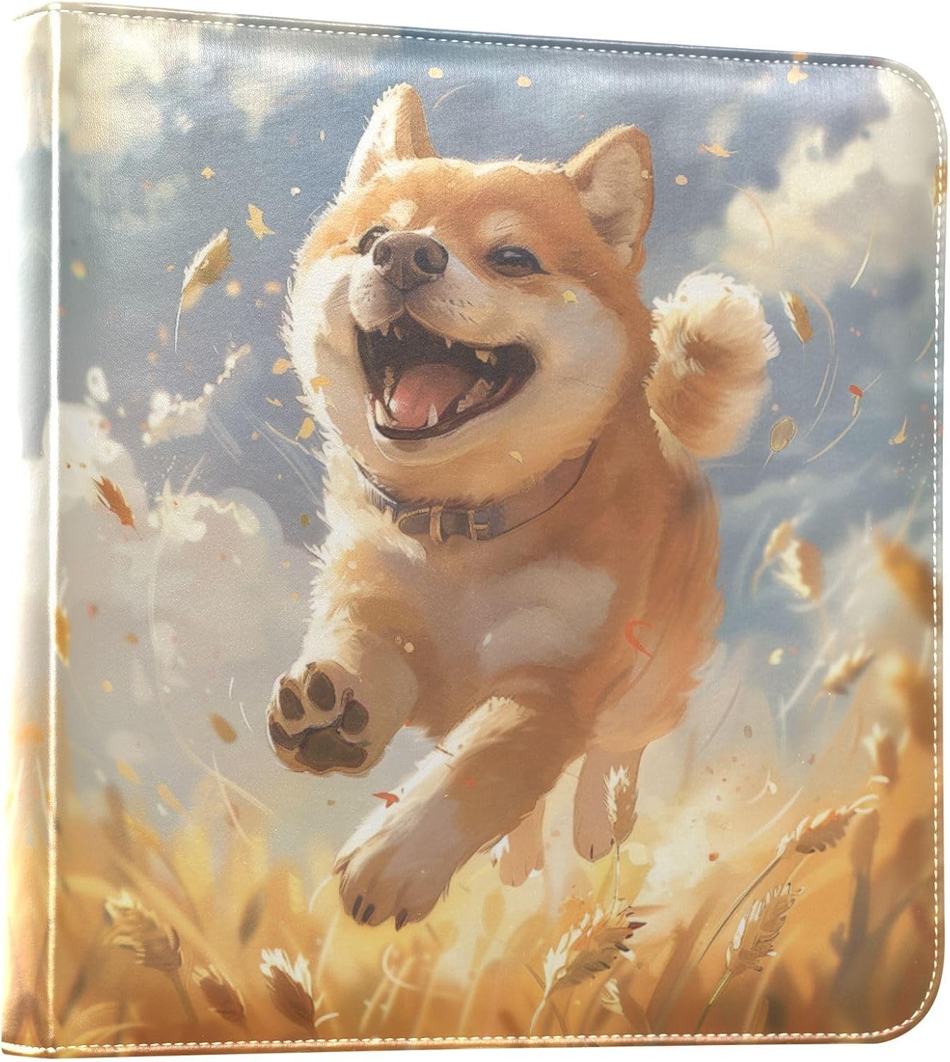 Large Photo Album, Cute Dog Ball Personalized Leather Cover Photo Book for 4x6 5x7 6x8 Pictures, Photo Albums for Family, Baby, Wedding