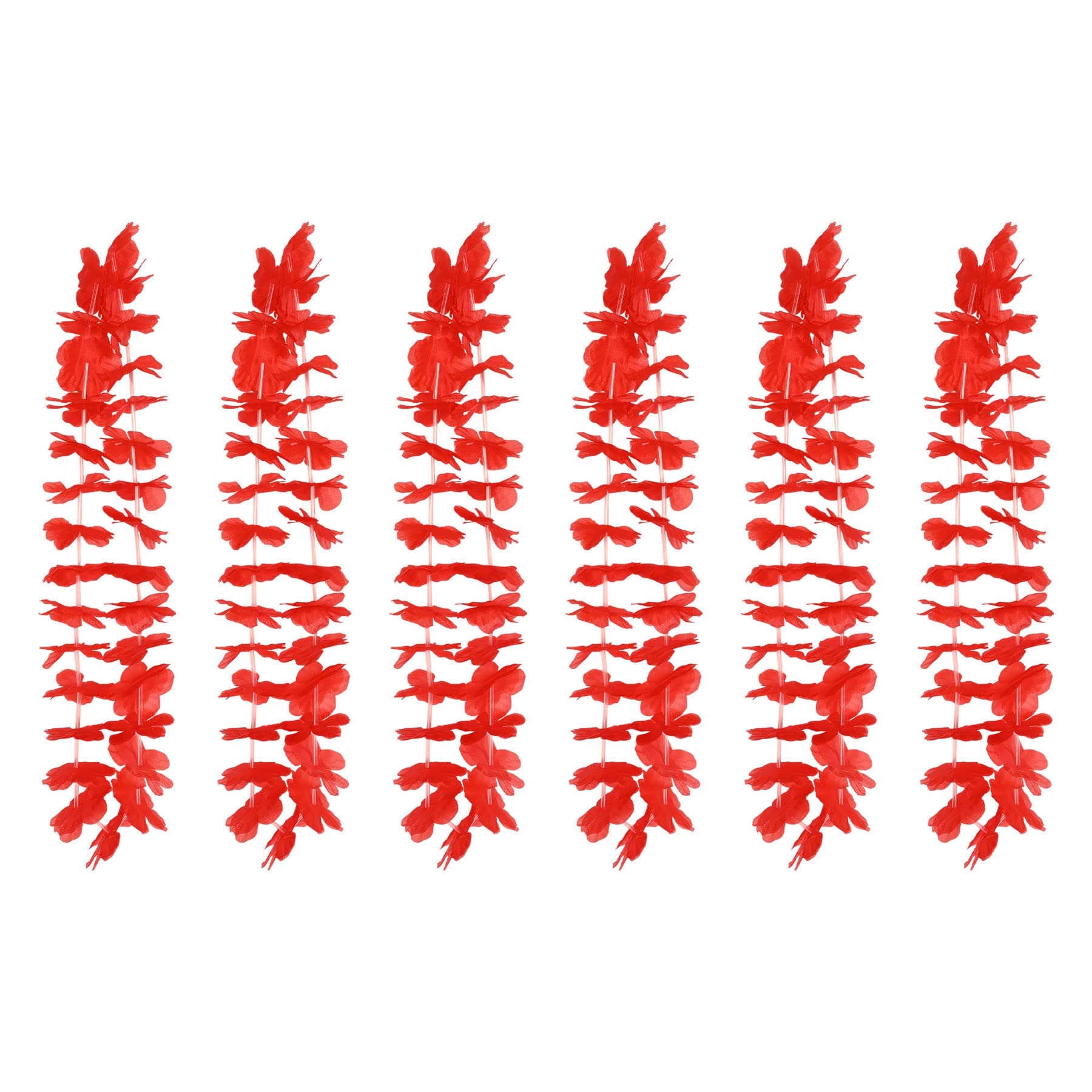 Leis hawaïen floral rouge Beistle lot de 6 cadeaux invités pour animation anniversaire adulte