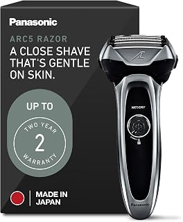 Panasonic Arc5 ES-LV65-S 5-Blade Wet/Dry Electric Shaver for Men with Shave Sensor, Multi-Flex Head & Pop-Up Trimmer
