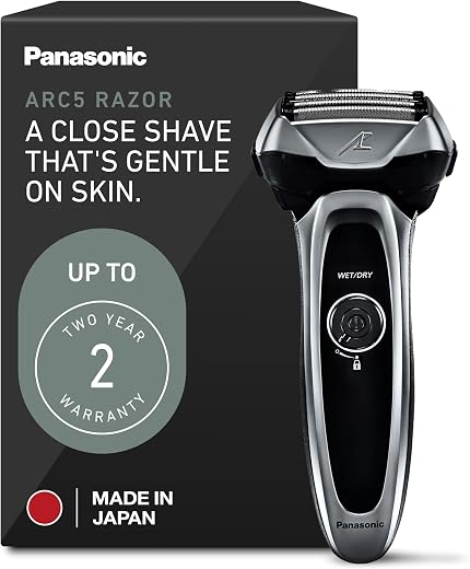 Panasonic Arc5 Electric Razor Shaver, Men's 5-Blade Cordless with Shave Sensor Technology and Wet/Dry Convenience, ES-LV6...