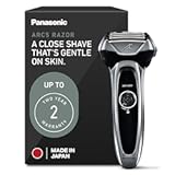 Panasonic ARC5 Electric Razor for Men with Pop-Up Trimmer&comma; Wet&sol;Dry 5-Blade Electric Shaver with Intelligent Shave Sensor and Multi-Flex Pivoting Head &ndash; ES-LV65-S &lpar;Silver&rpar;