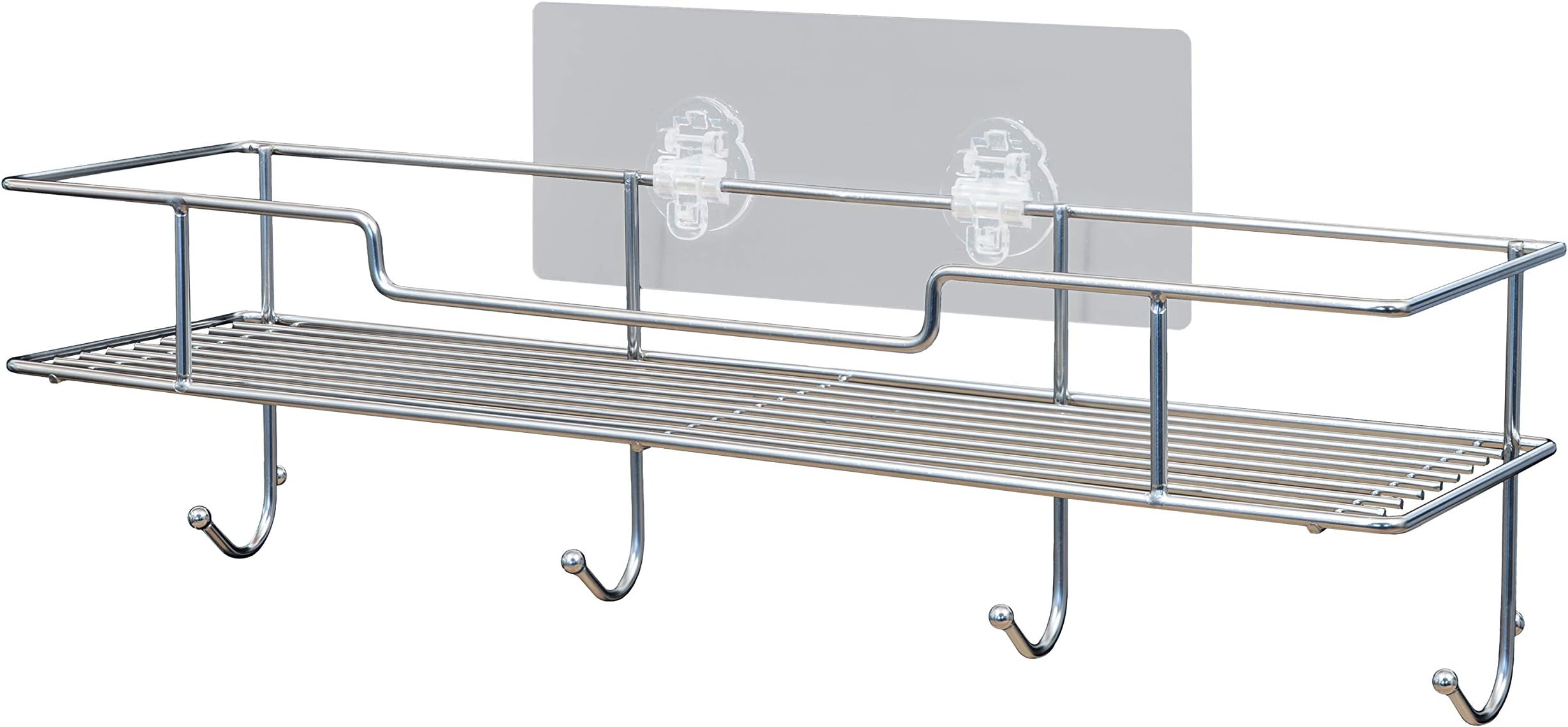 Lasabri All-Purpose Wall Shelf Self-Adhesive, No Drilling, Ideal as a Bathroom Shelf, Kitchen Shelf or Key Rack