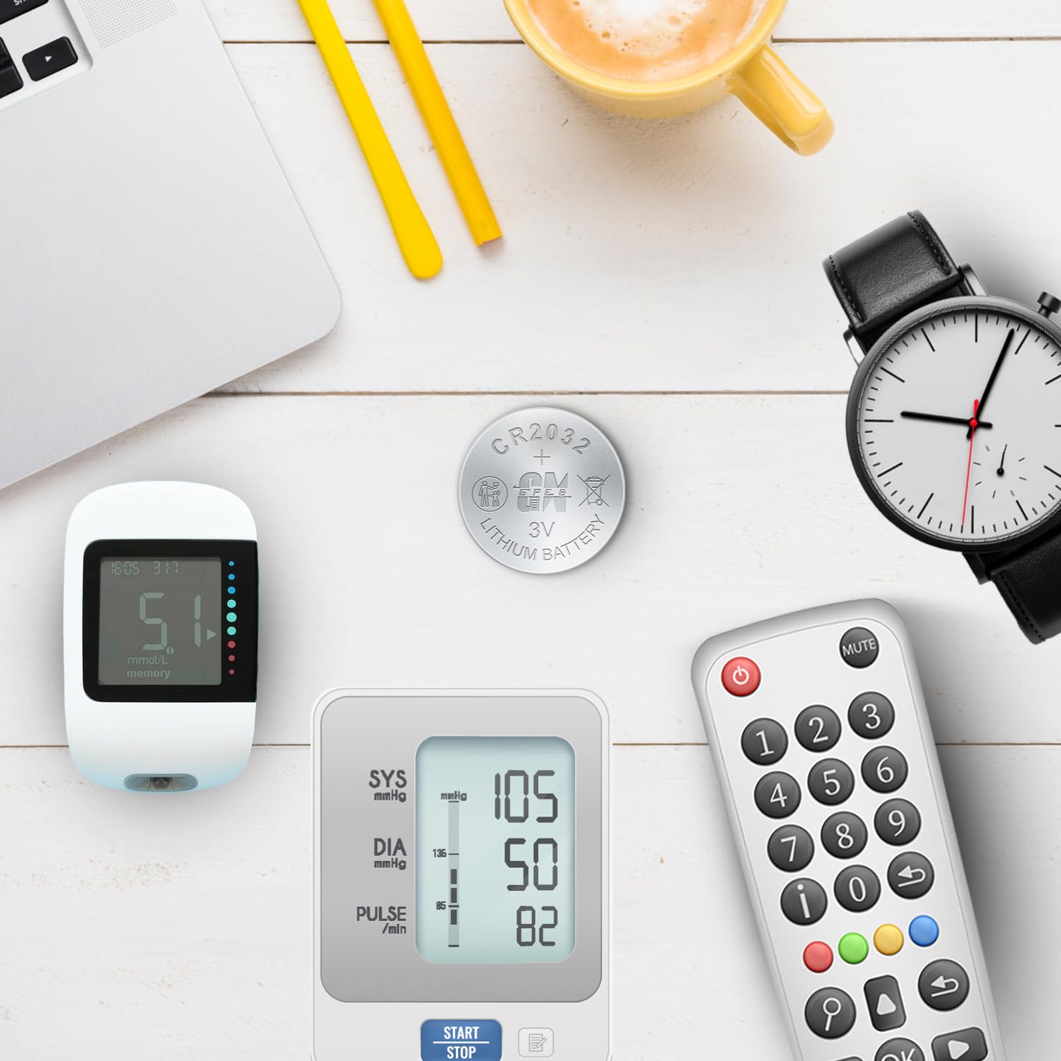 Amazon Basics long -lasting CR2032 lithium coin battery | 3rd voltage | Versatile application (pack of 5) Amazon Basics long -lasting CR2032 lithium coin battery | 3rd voltage | Versatile application (pack of 5)