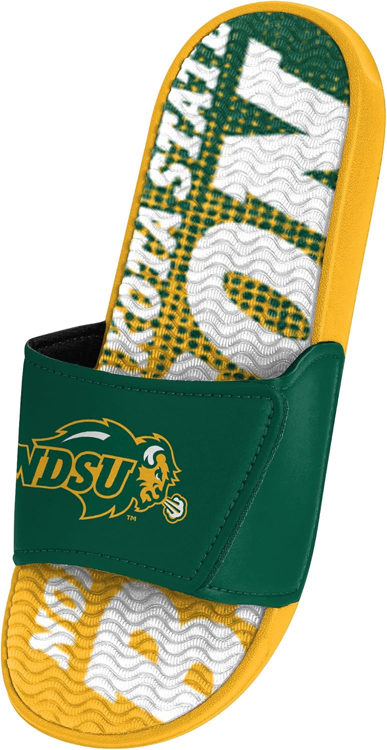 FOCO North Dakota State Bison NCAA Mens Gradient Wordmark Gel Slide - S - Image 3
