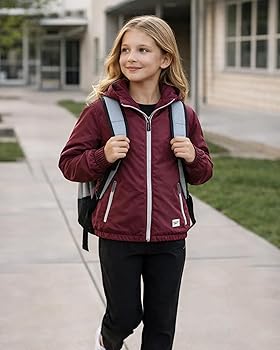 Amazon.com: Reebok Girls Windbreaker Jacket - Lightweight Wind and