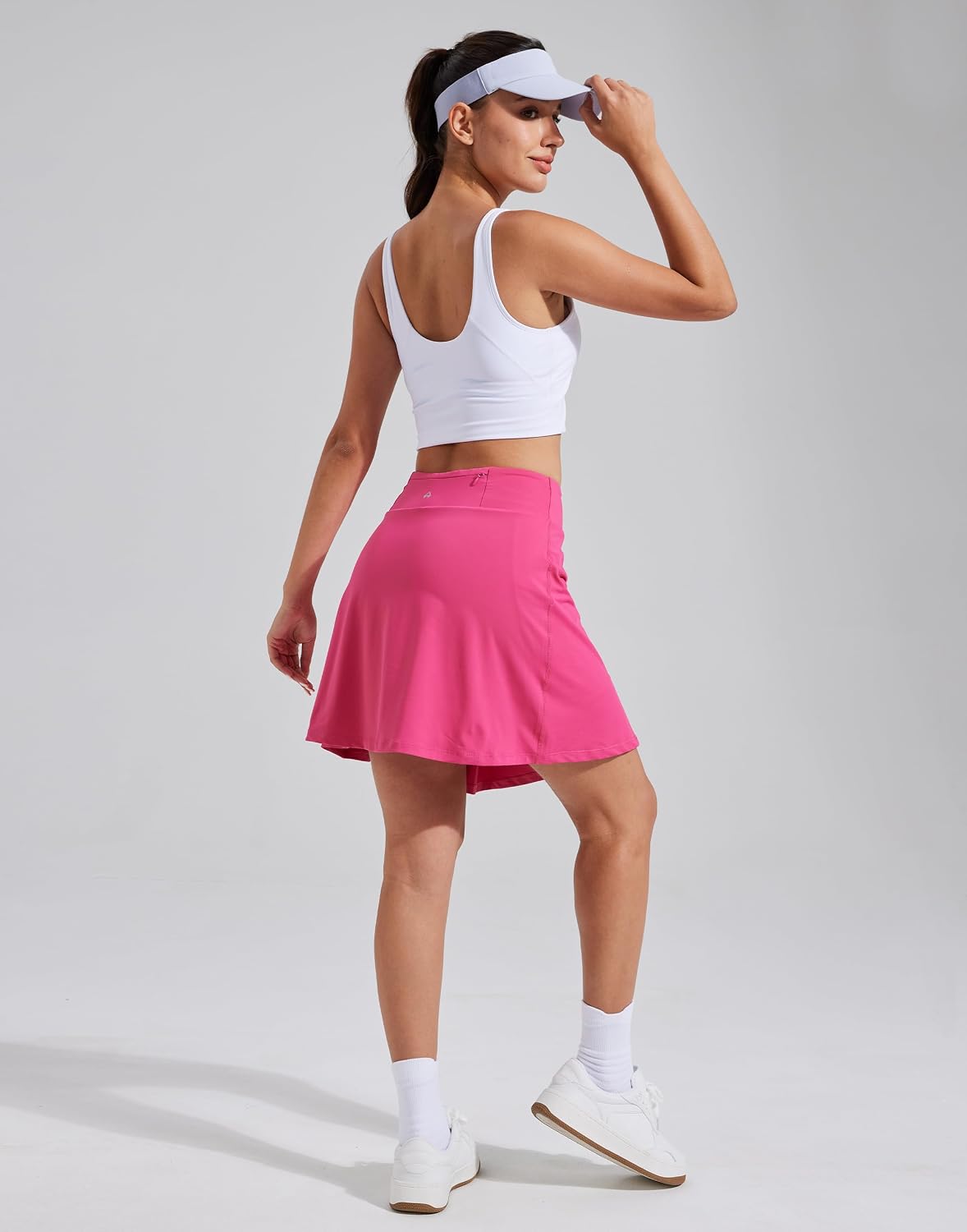 Pioneer Camp Women 18'' Tennis Skirts High Waisted Golf Skort with Shorts Pockets Athletic Long Skirts Workout Running