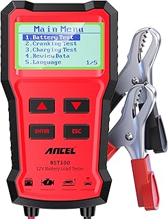 ANCEL BST100 Car Battery Tester 12V, 100-2000 CCA Load Tester Digital Automotive Alternator Battery Analyzer Charging Cranking Tester for Car, Motorcycle, SUV, Boat