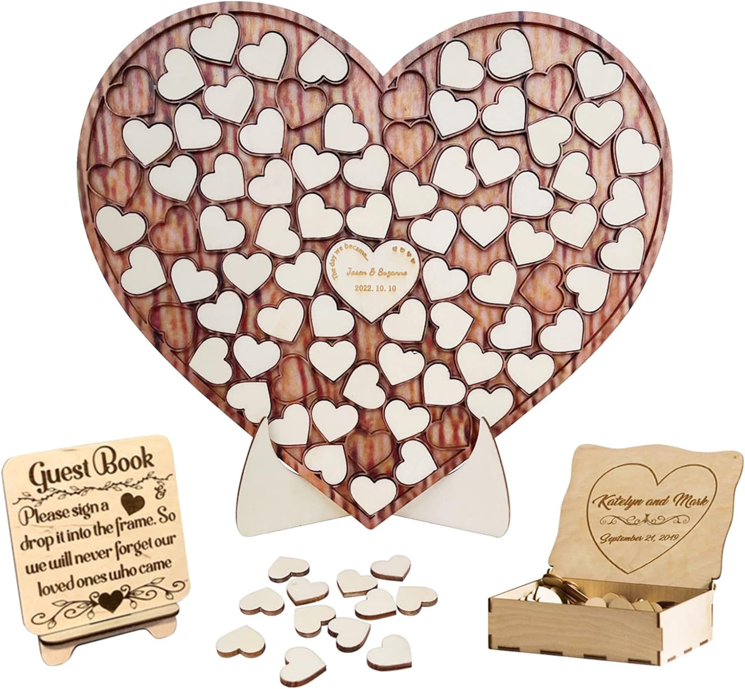 Ozinna Personalized Wedding Guest Book Alternative, Custom