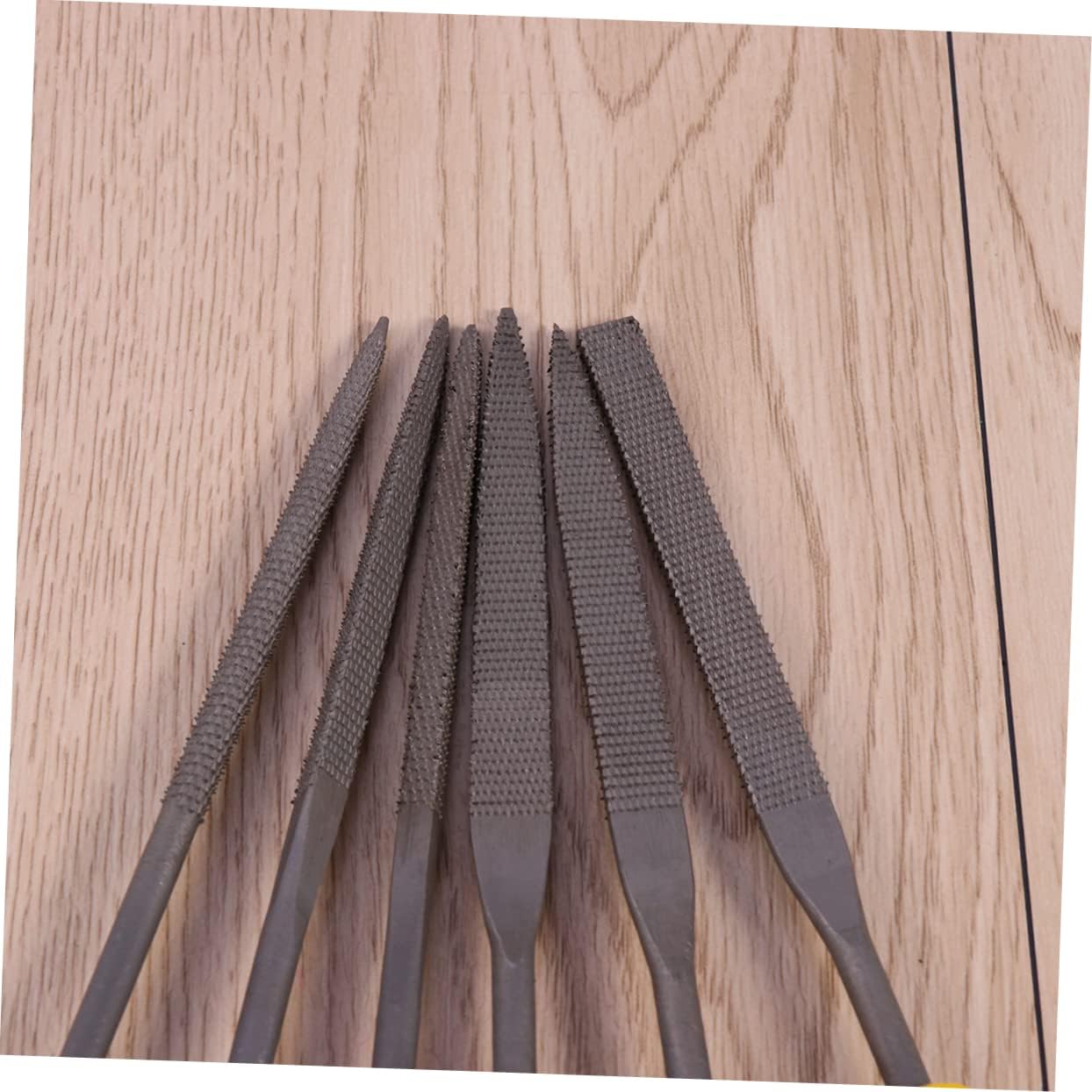 6-Piece Mini Wood File Set Comfortable Hand Grip High Carbon Steel Wood Rasp Tools for Woodworking Carpentry and Crafting