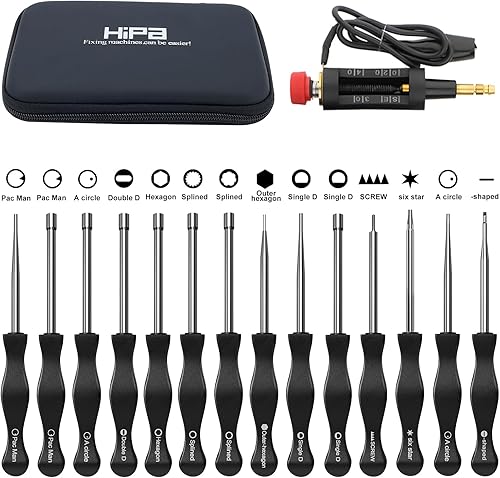 Miniatura 9 de HIPA (Conjunto de 5) Herramienta de ajuste para carburador. Destornilladores con forma de Pac Man, single D, doble D, hexagonal, de 21 dientes, para